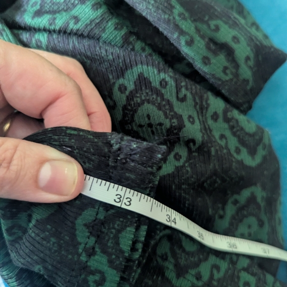 Pink Rose Womens Pants Flare Leg Ribbed Black Green Stretch Pull On Medium - Picture 6 of 8